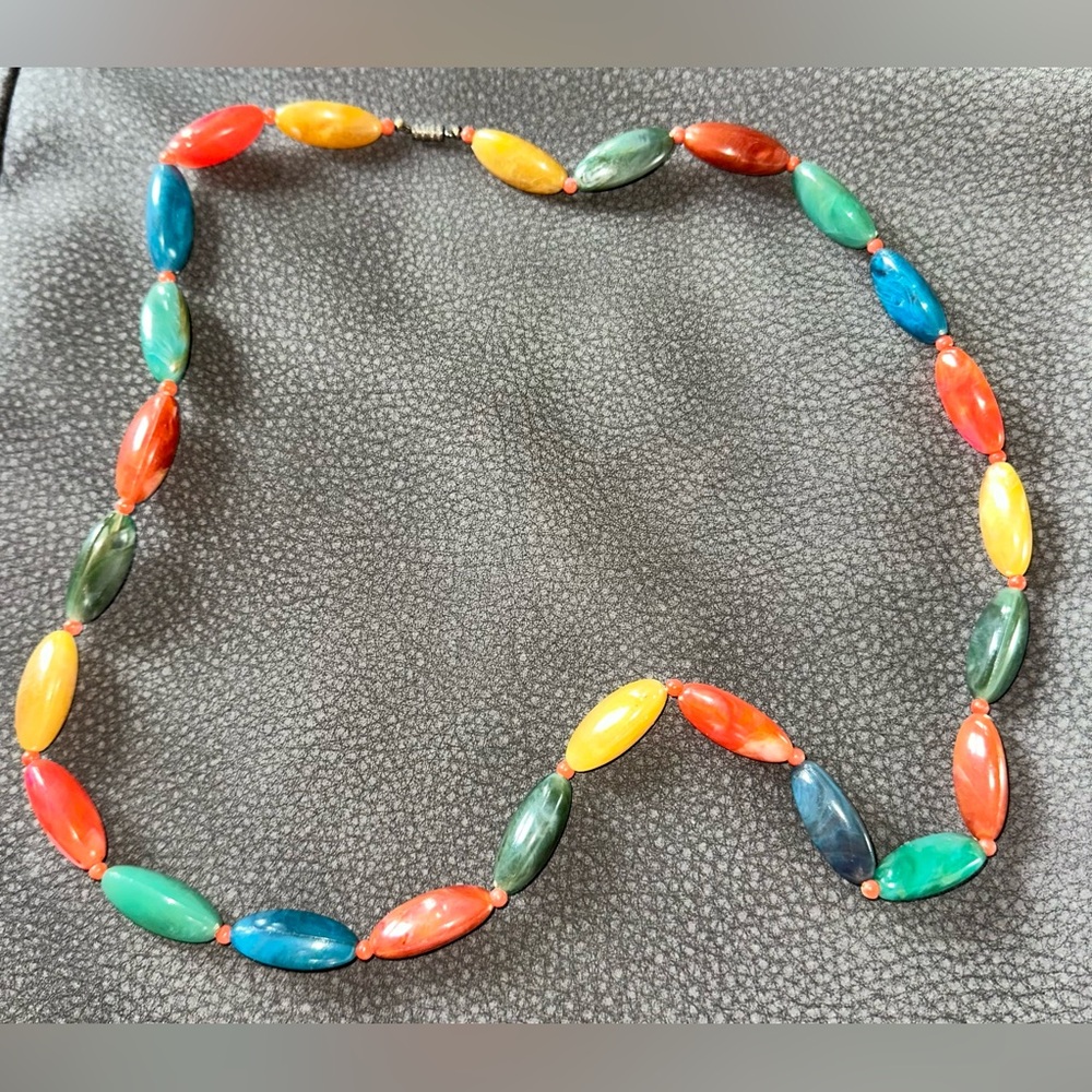 Vintage Colorful Beaded Necklace